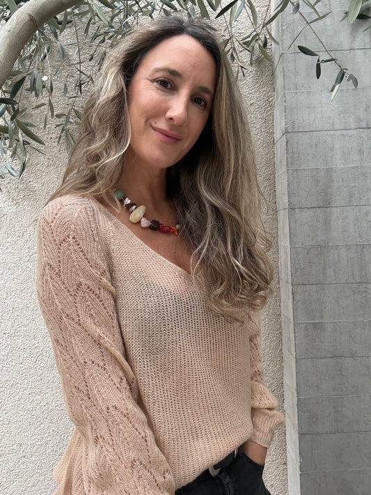 Chaleco natural beige
