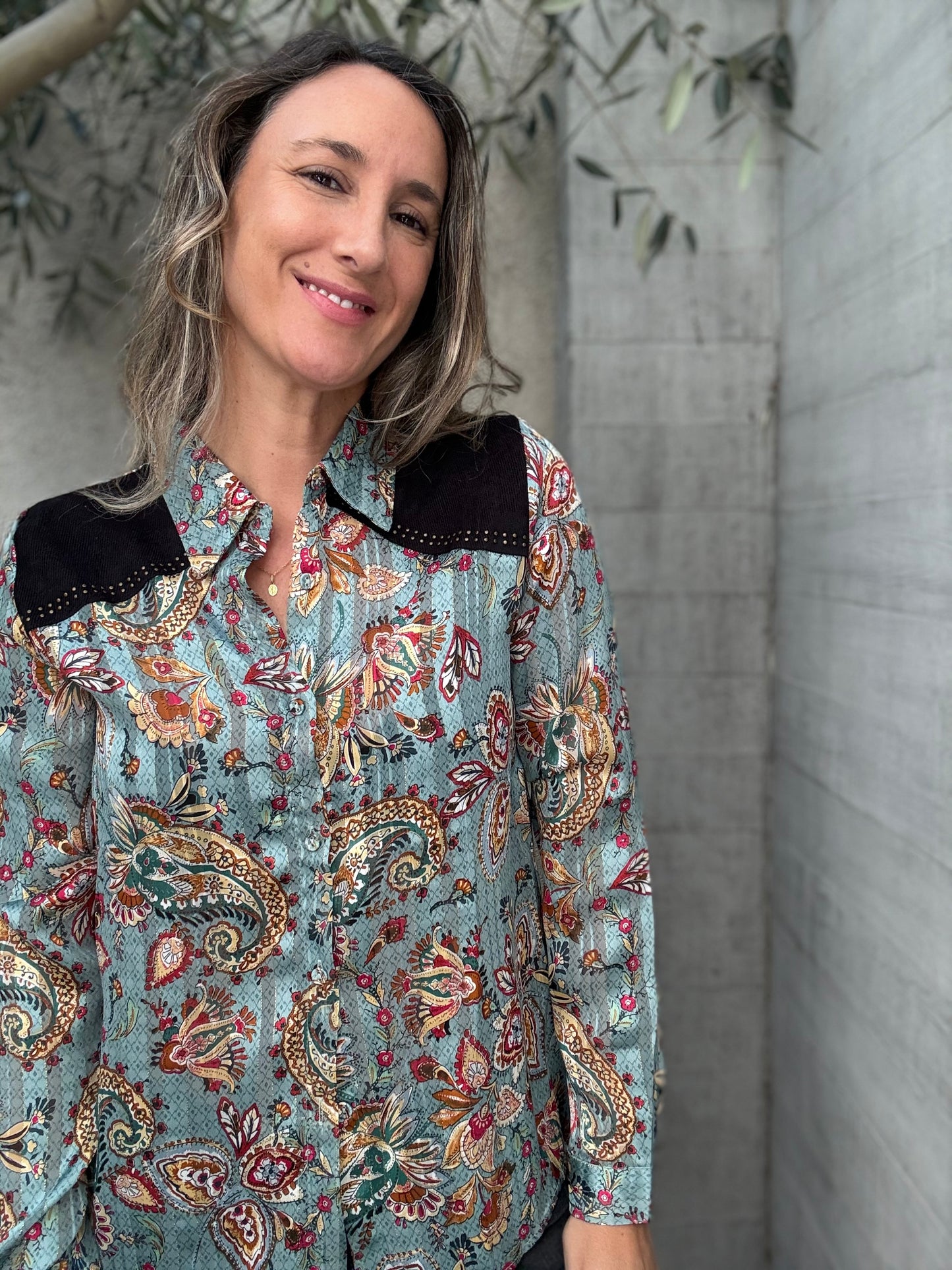 Blusa Marrueco turquesa