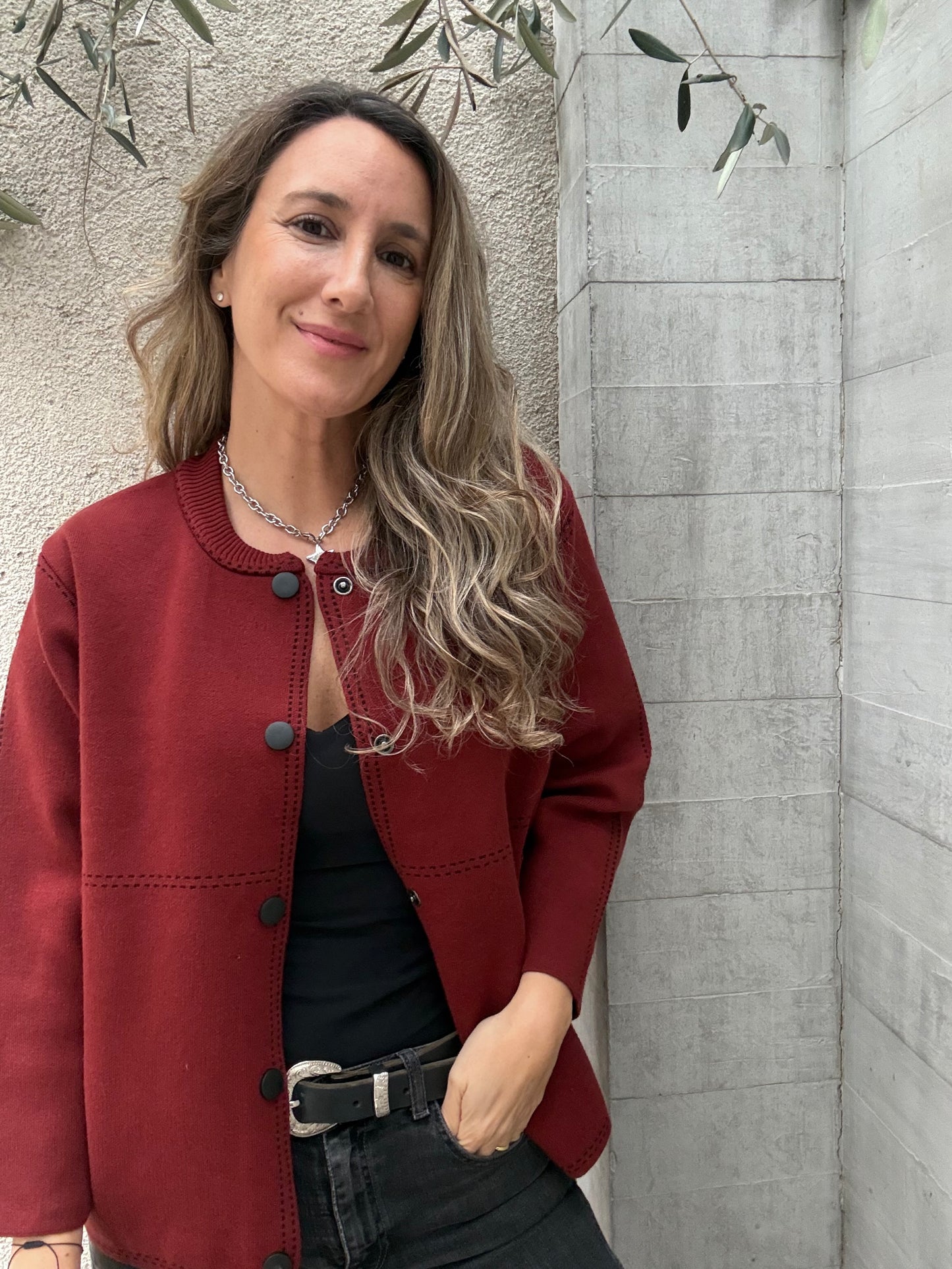 Chaqueta burgos burdeo