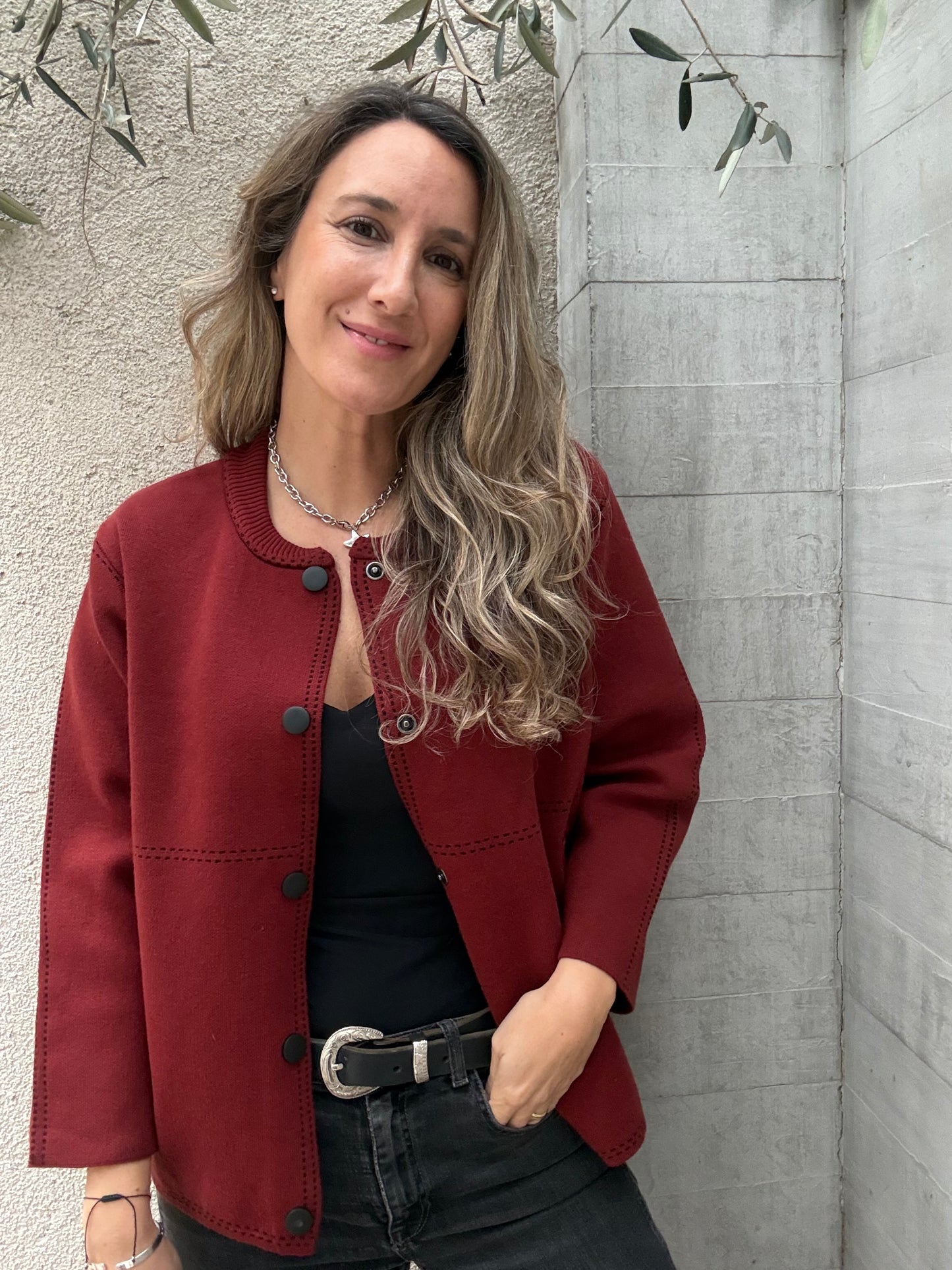 Chaqueta burgos burdeo