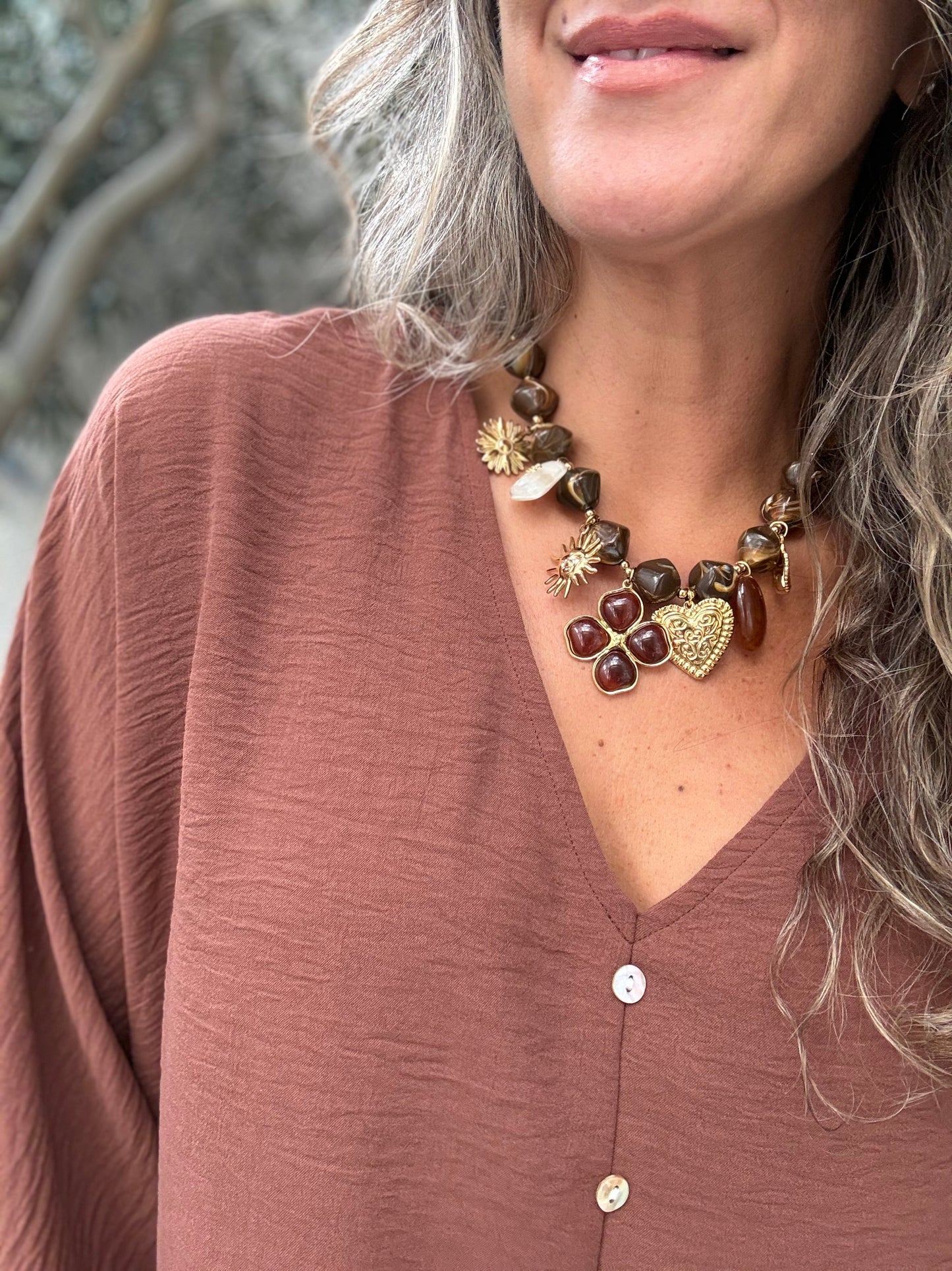 Blusa Lugo café