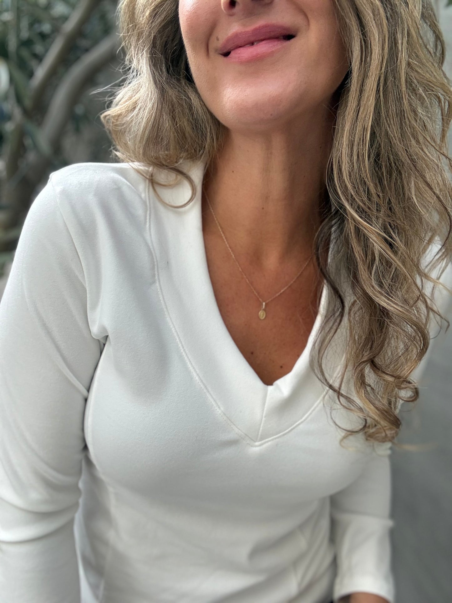 Polera Microfibra blanca