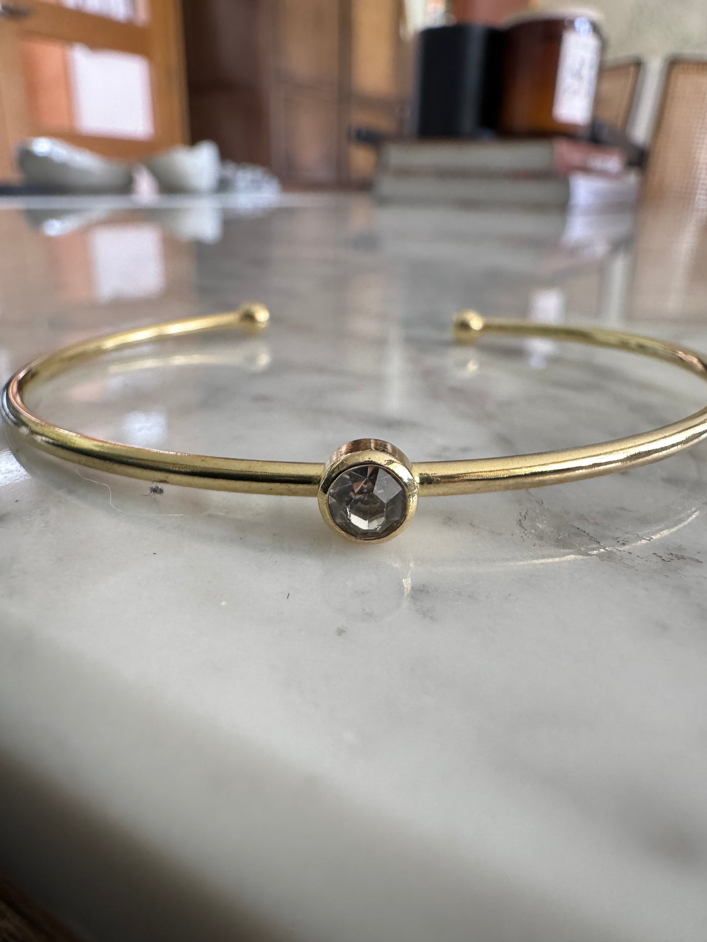 Pulsera circon dorada