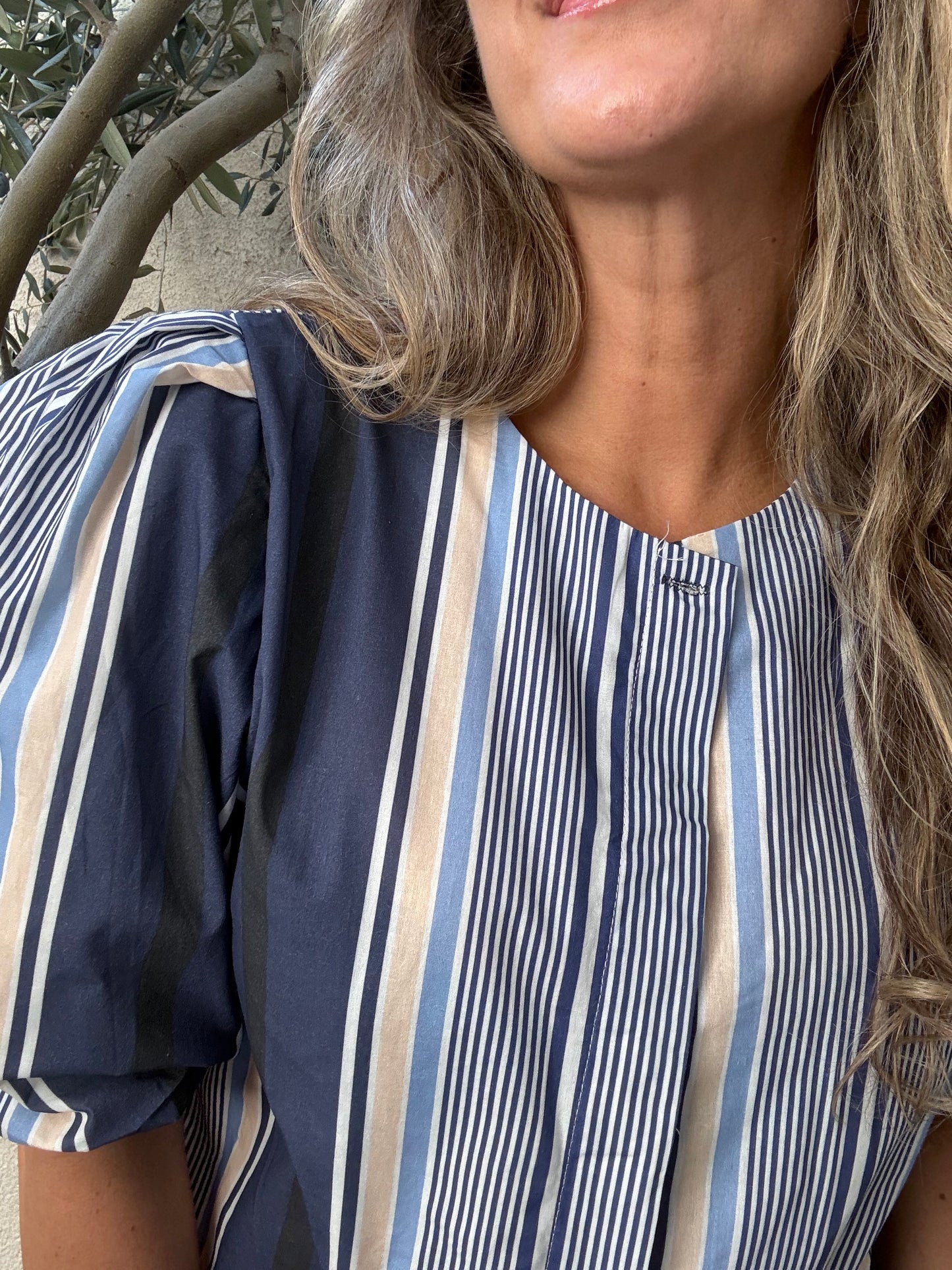 Blusa rayas azul