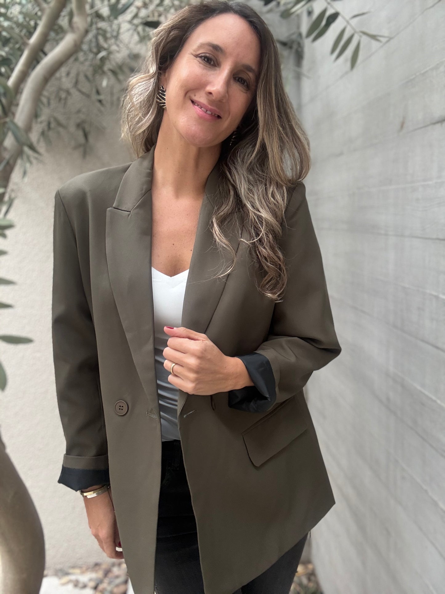 Blazer sastrero verde