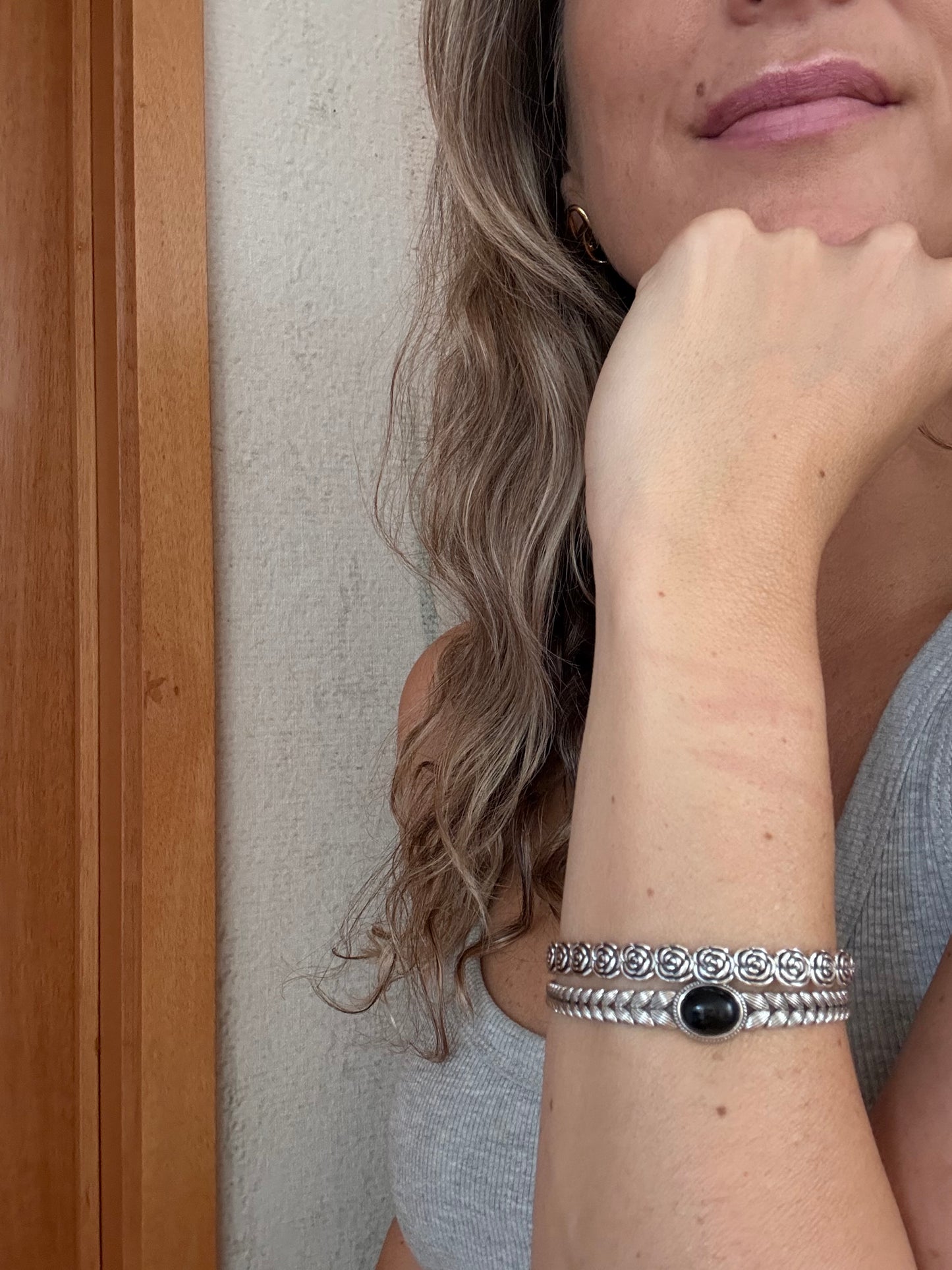 Esclava de plata flores