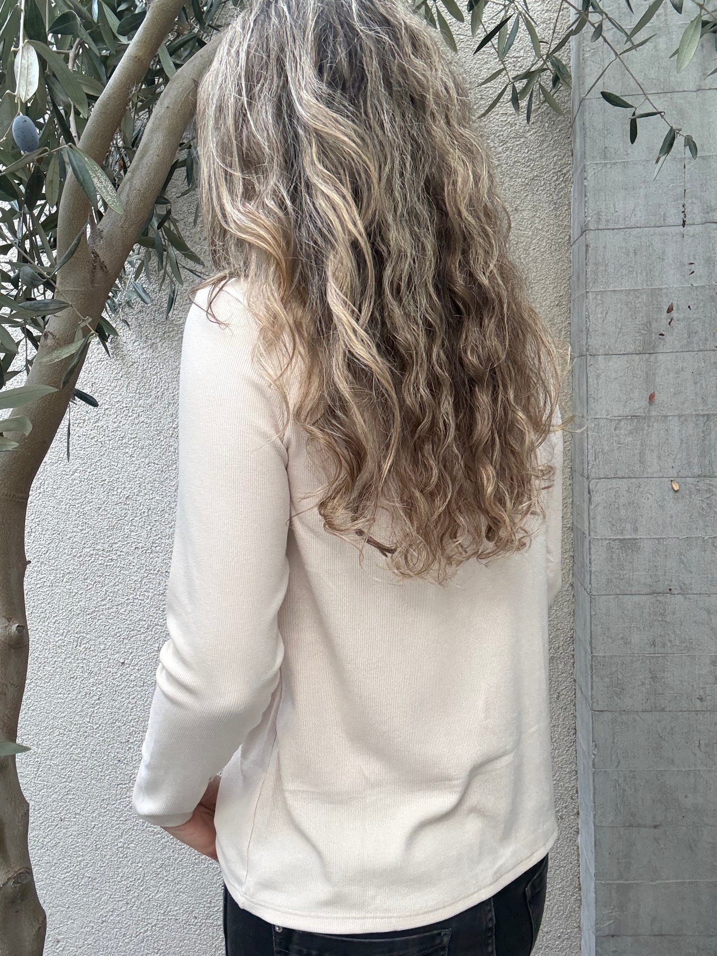 Polera simple microfibra crudo