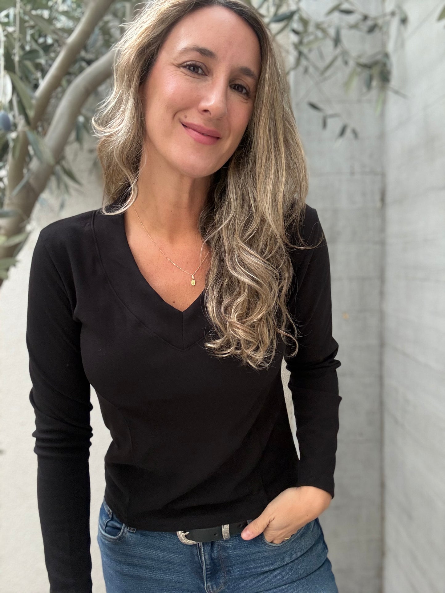 Polera Microfibra negra