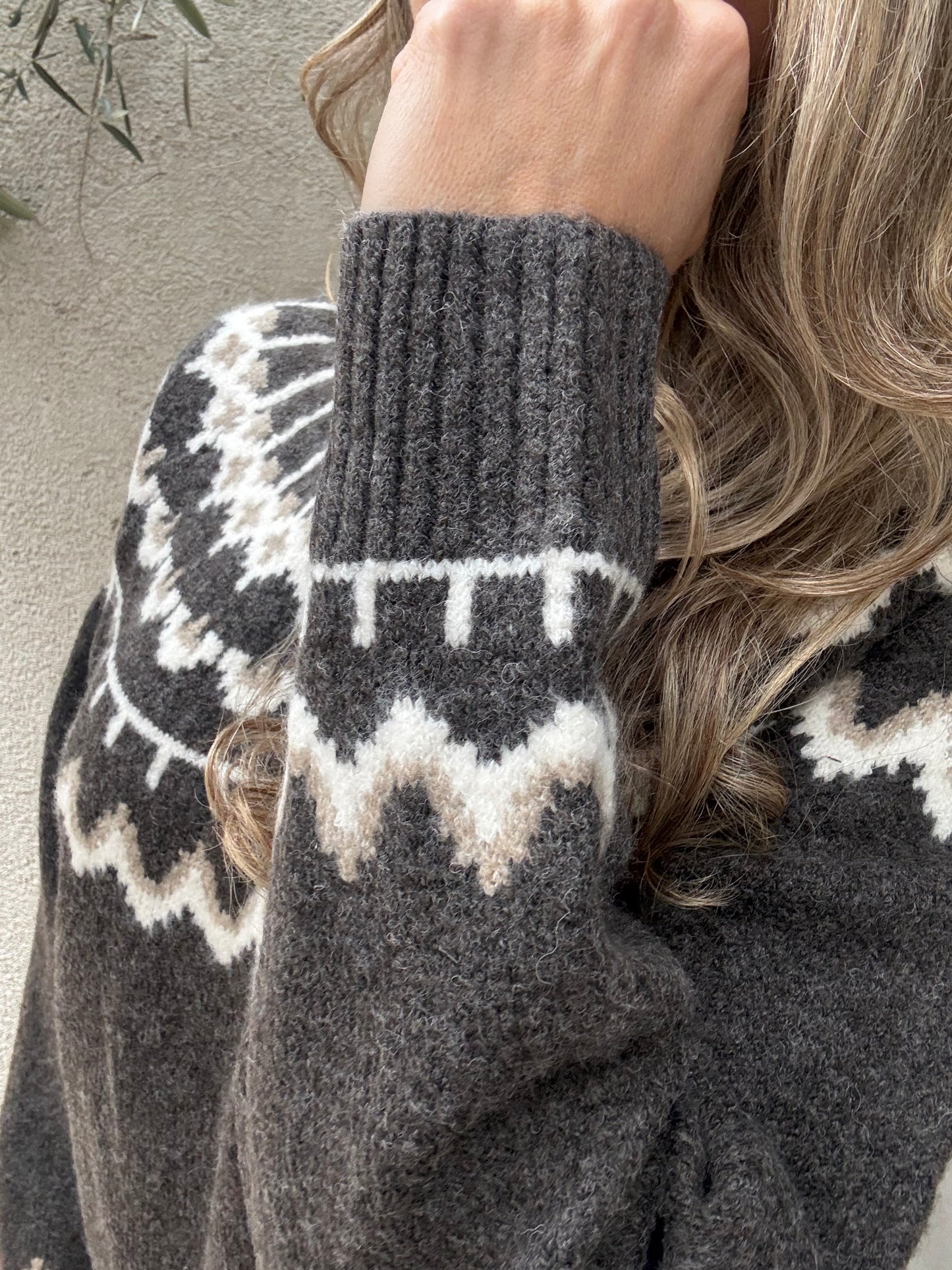 Sweater Alpes café oscuro