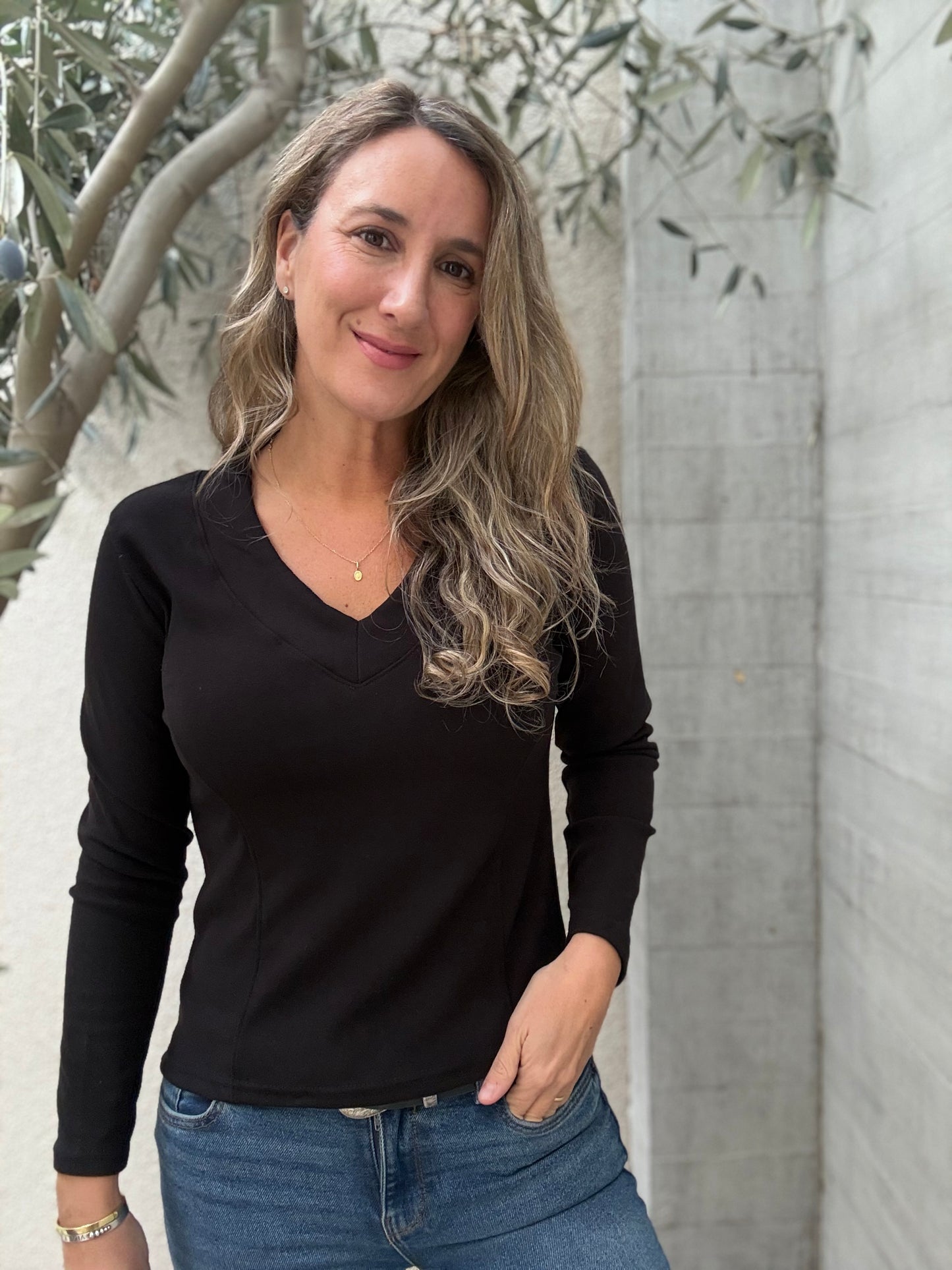 Polera Microfibra negra