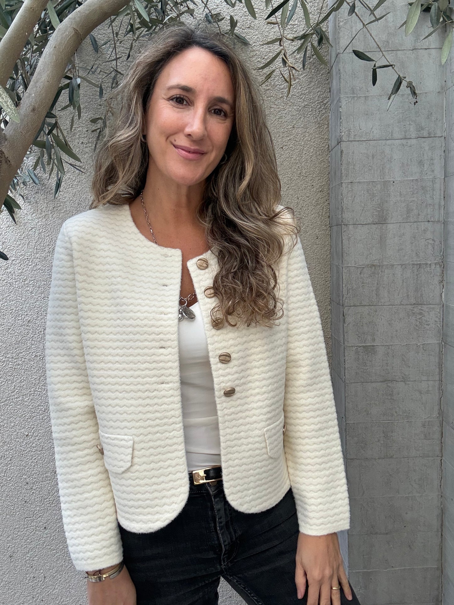 Chaleco/chaqueta Girona crema