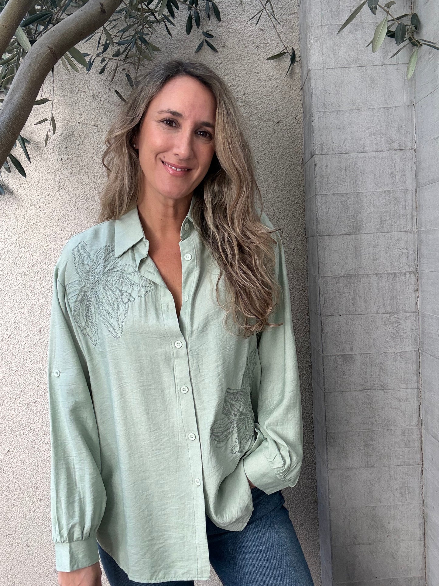 Blusa cuenca verde claro