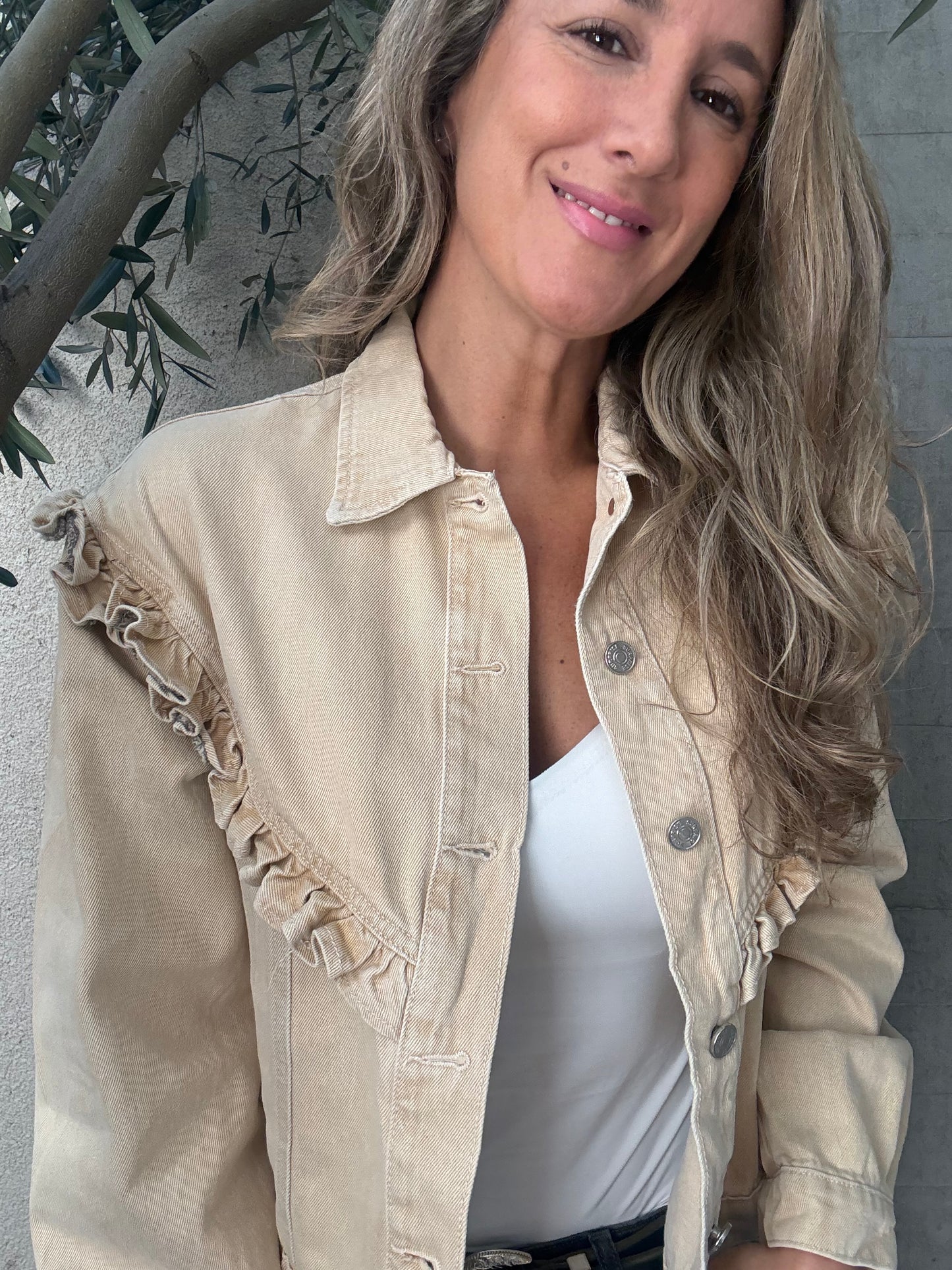 Chaqueta jeans Mallorca mostaza claro