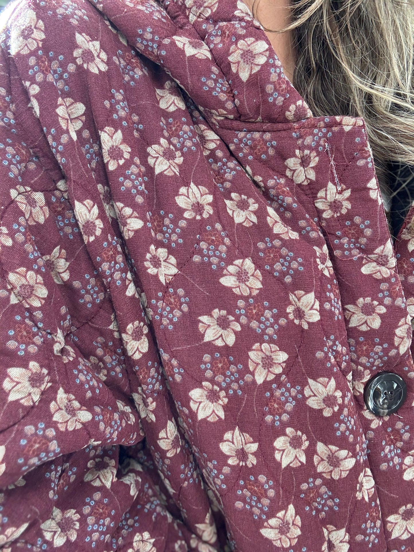 Chaqueta Larga Gioco burdeo
