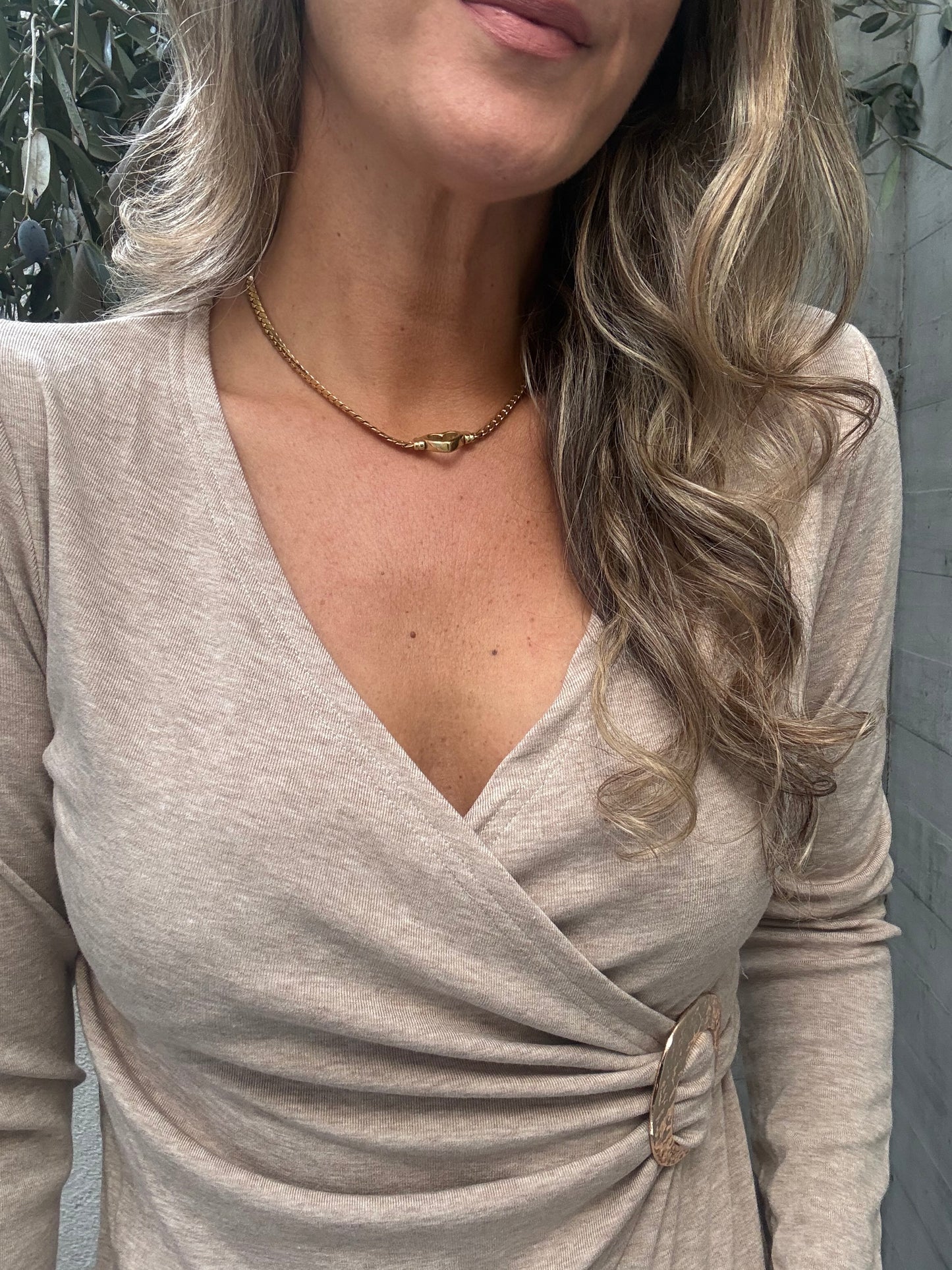 Polera argolla beige