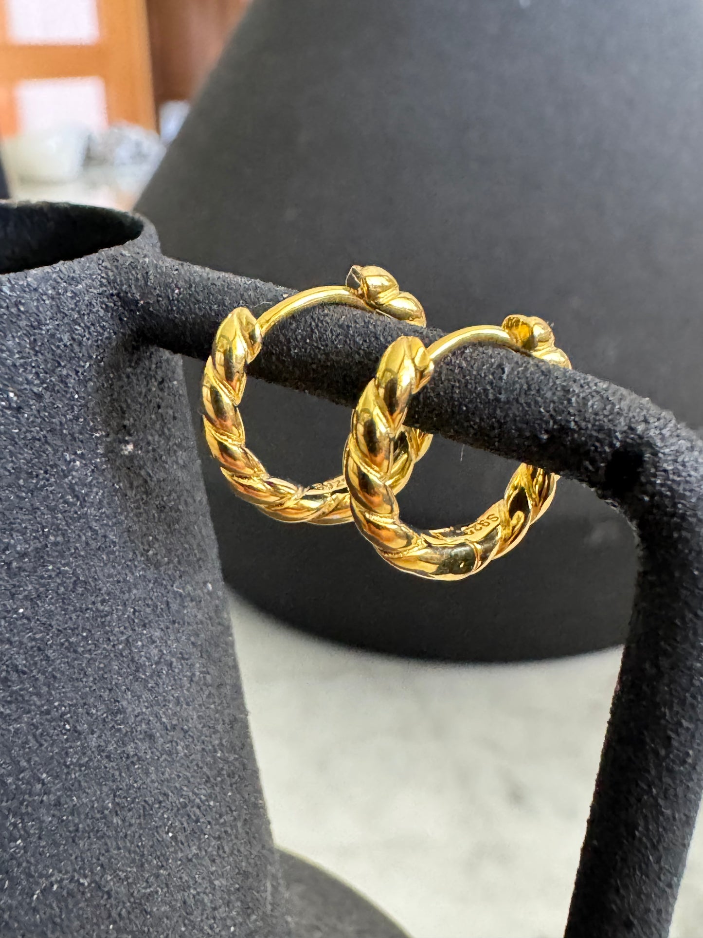 Aros argollas trenzadas