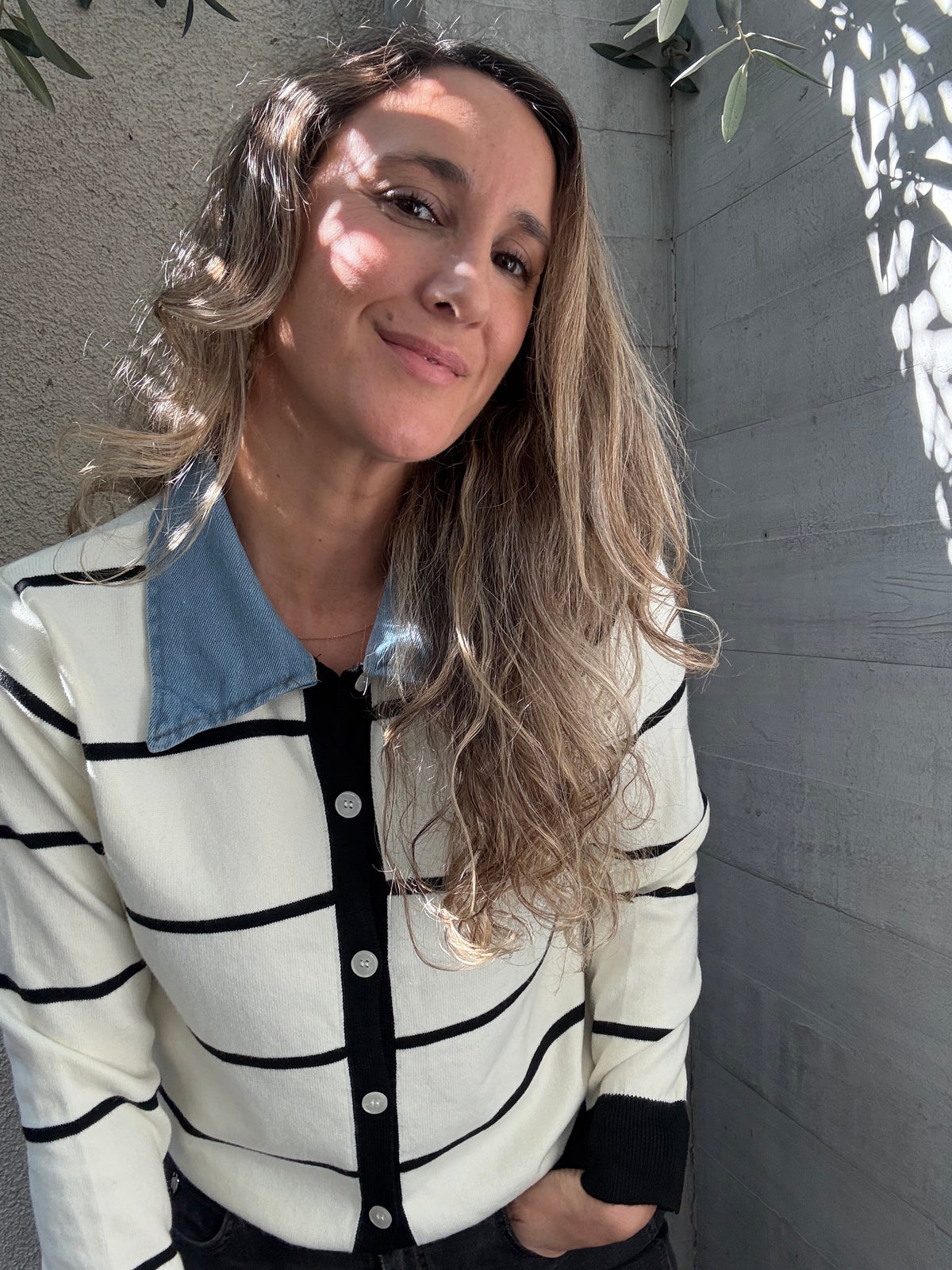 Sweater Lugo rayas blanco