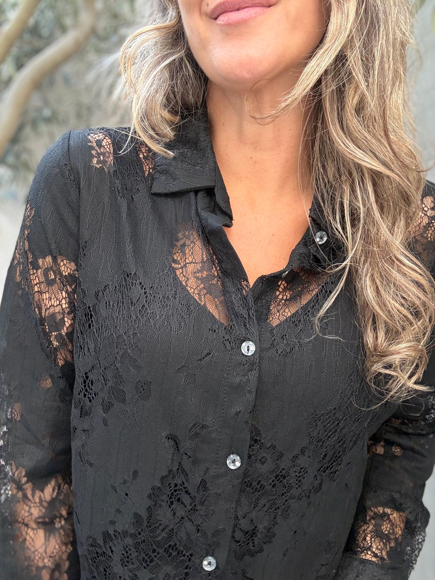 Blusa Encaje negra
