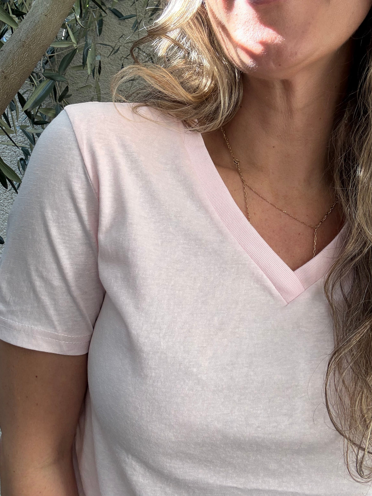 Polera básic rosada