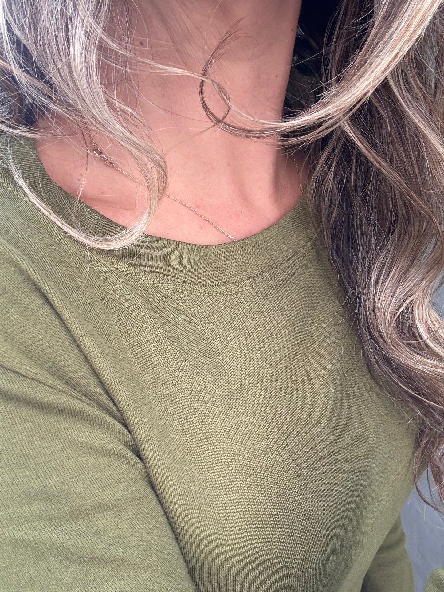 Polera algodón azul verde