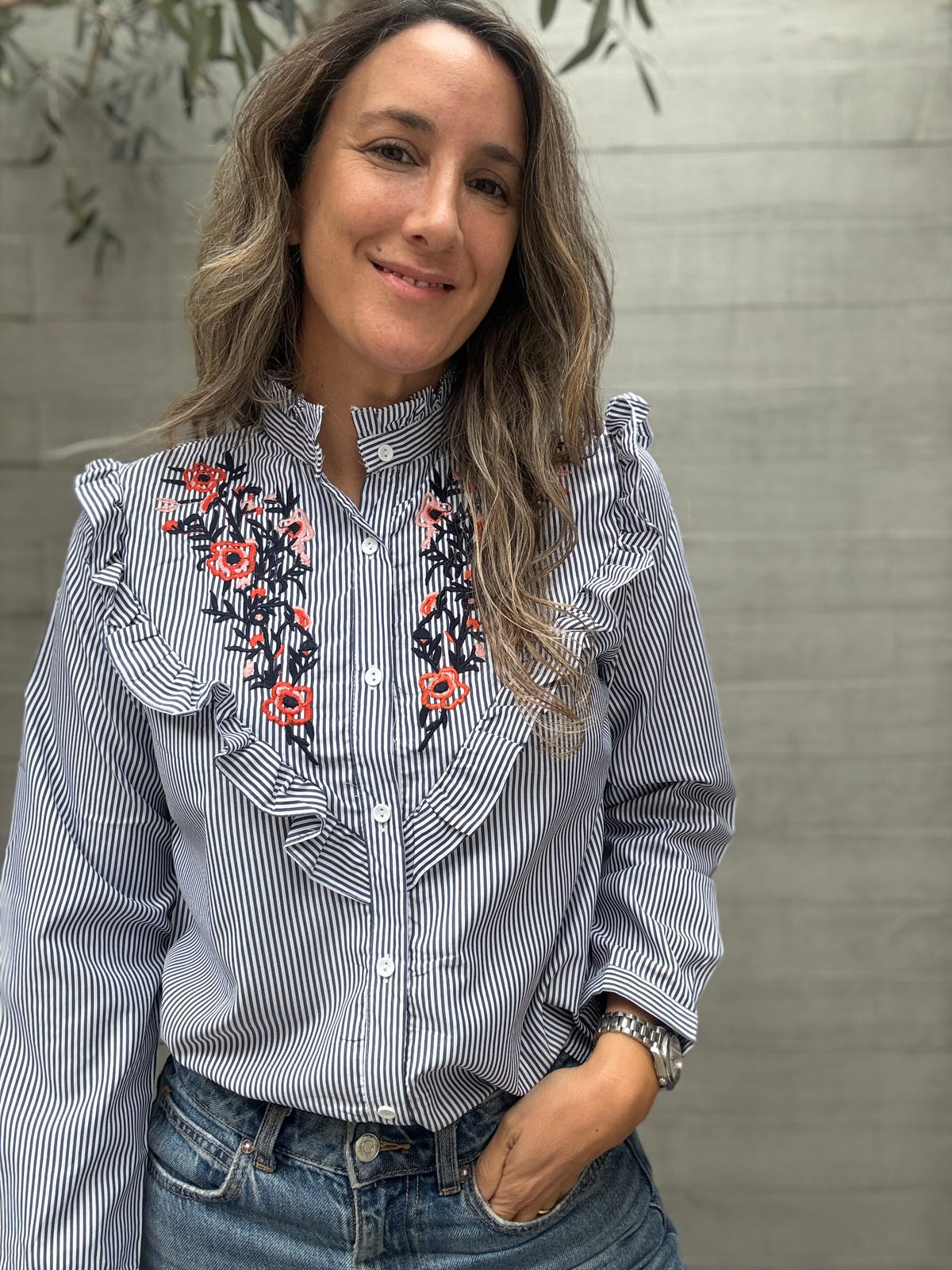 Blusa Getafe azul oscuro