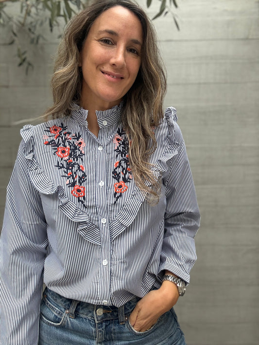 Blusa Getafe azul oscuro