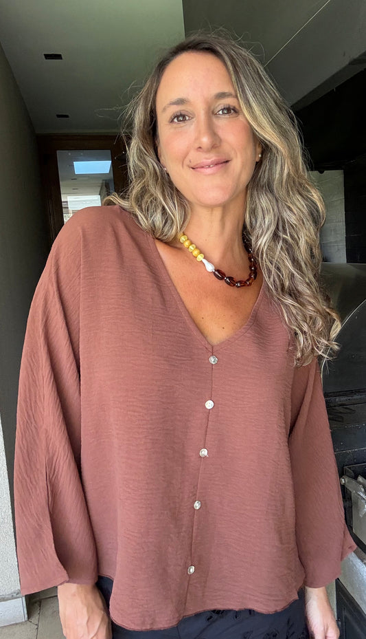 Blusa Lugo café