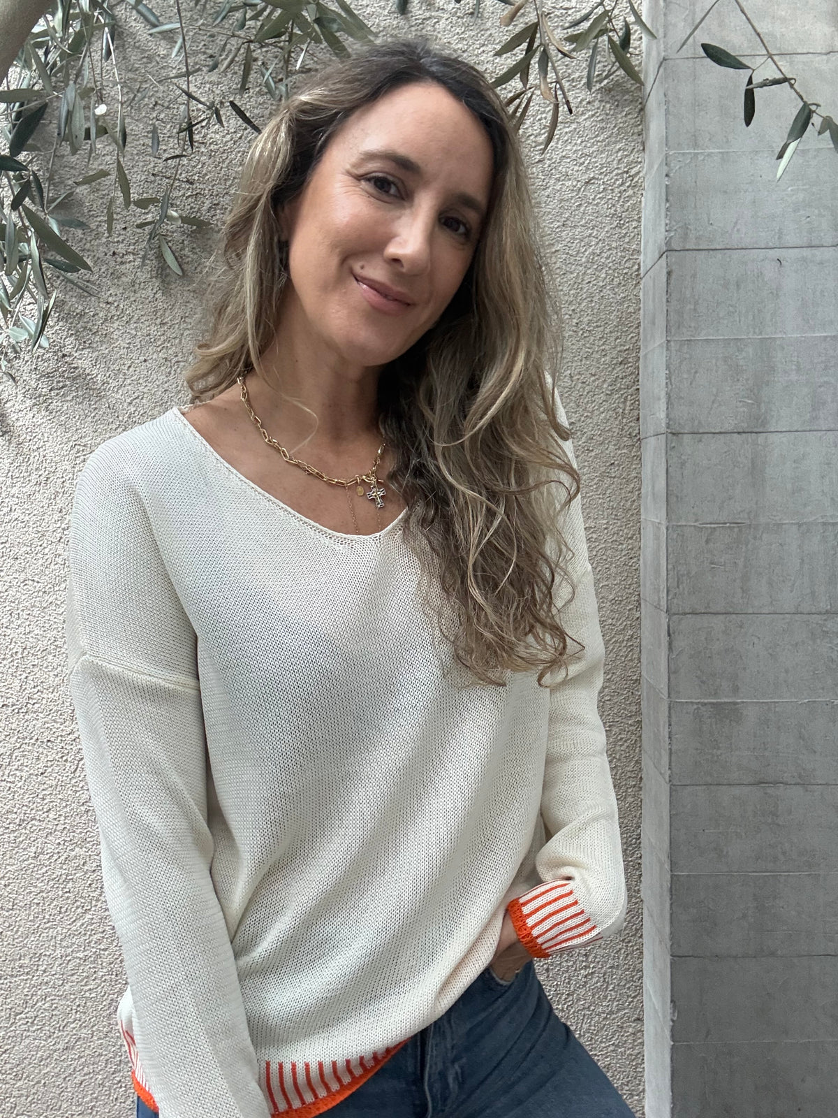 Polera hilo ribete