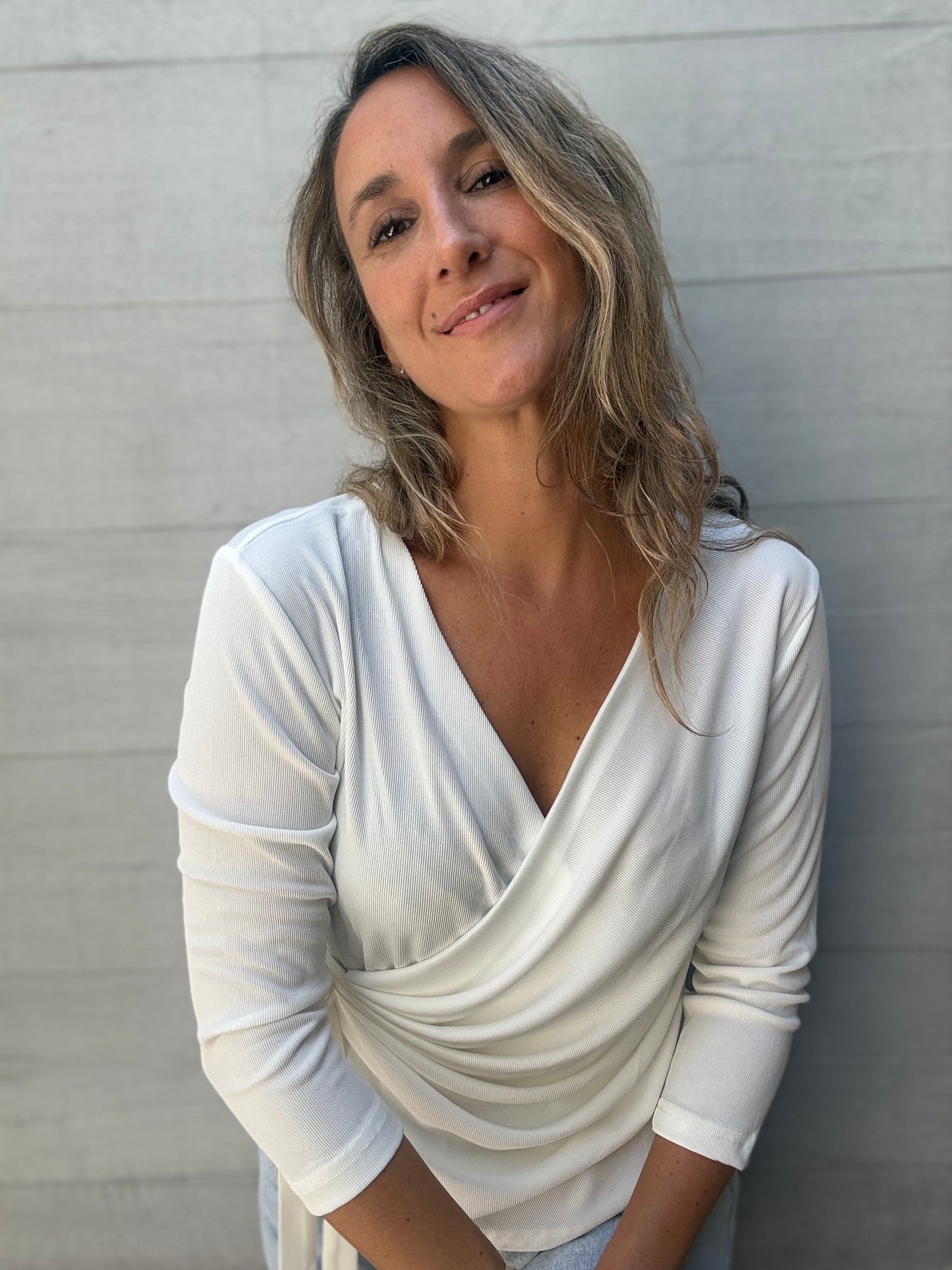 Polera Badajoz blanca