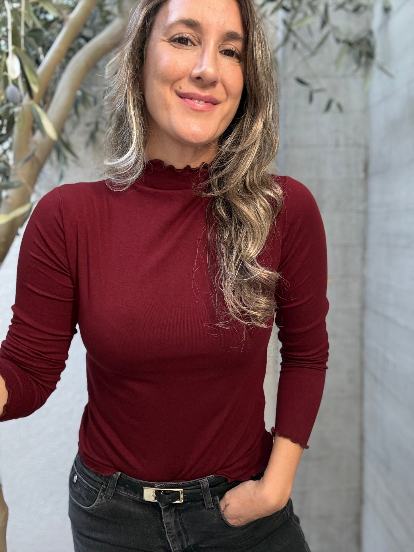 Polera Murcia burdeo