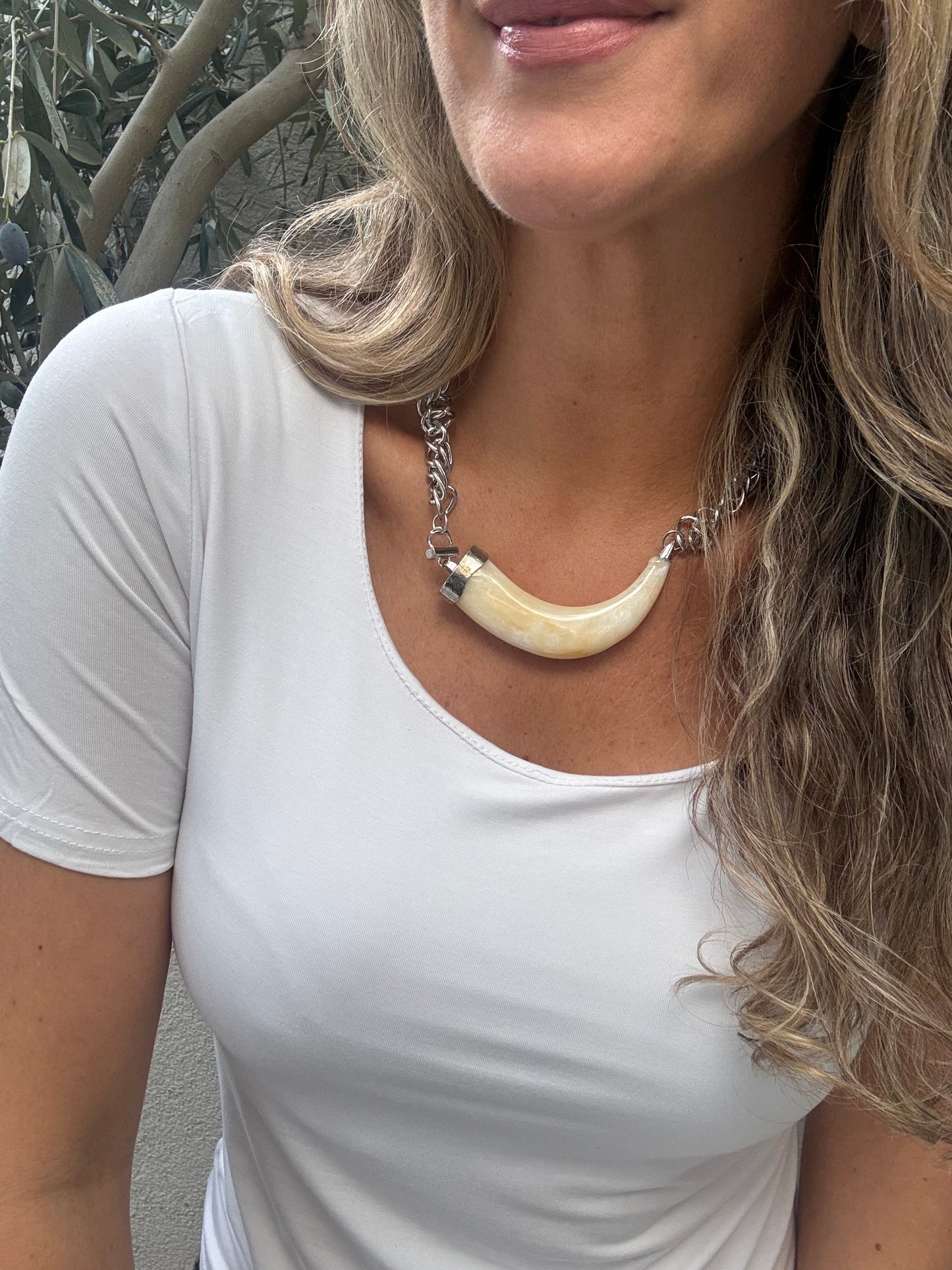 Polera manga corta blanca