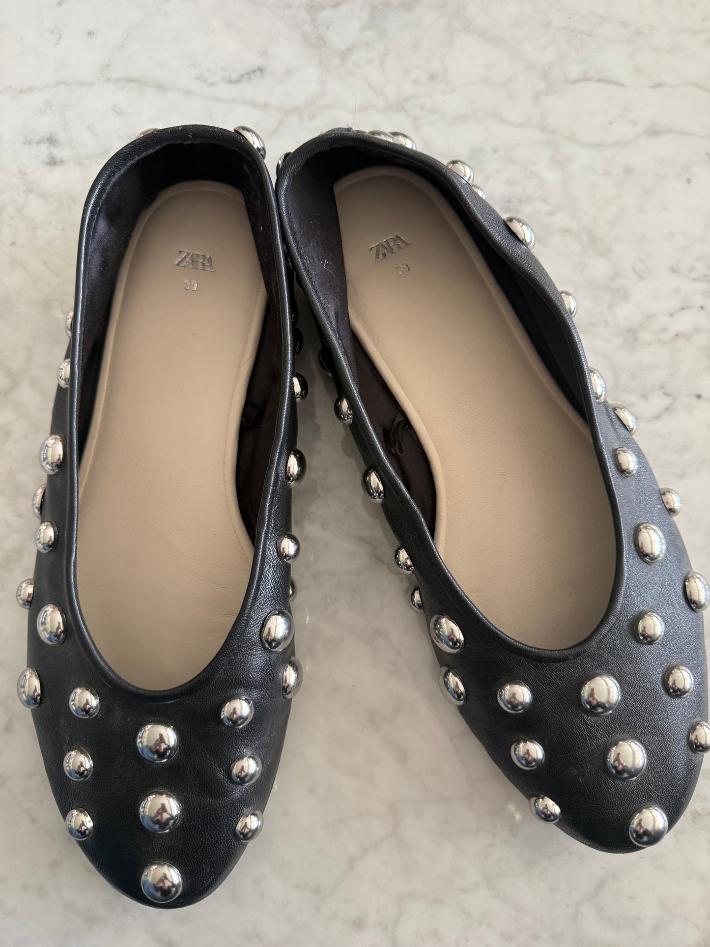 Balerina Zara piel tachas